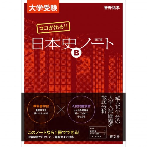 大学受験 ココが出る!! 日本史Bノート｜早慶レベルの用語が学べる参考