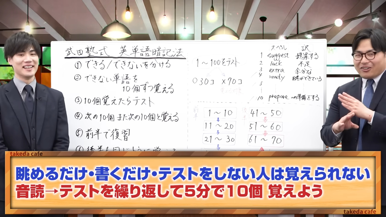 テンポを保って集中する