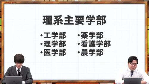 理系主要学部一覧