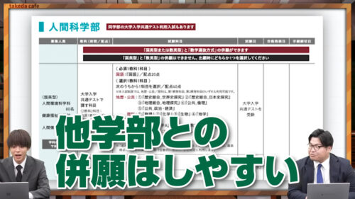 他学部との併願はしやすい