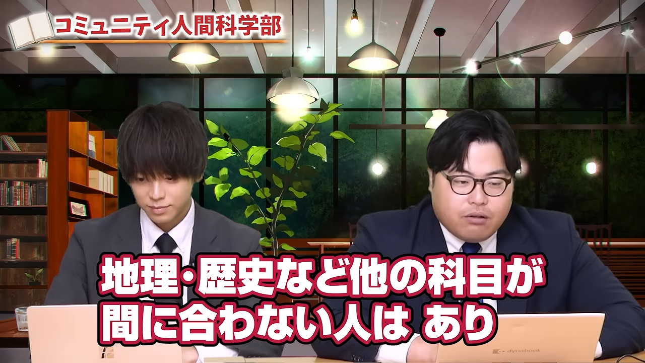 コミュニティ人間学部は実質2科目入試